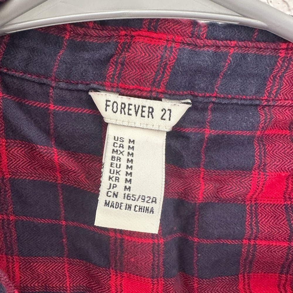Forever 21 Red and Black Checkered Top